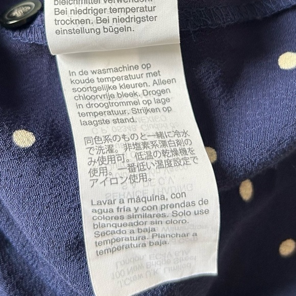 MADEWELL Ruffle-Strap Button-Front Dress in Polka Dot navy white size 2 - Picture 12 of 13